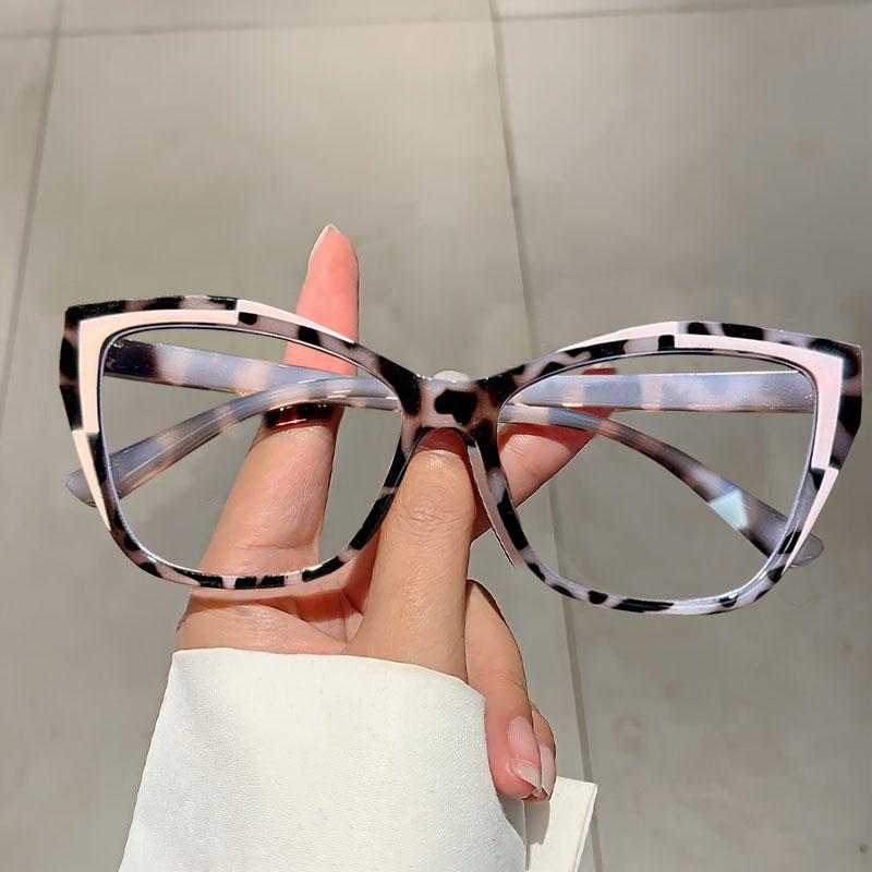 Fashion Block Color Reading Glasses Farsightedness Eyewear With Diopter +1.0...+3.0 Chic Cat Eyes Design For Men And Women