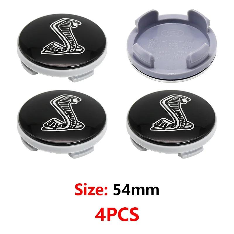Bilklistermärke Ford 4 st 54 mm Fälgcenterkåpa Logotyp Navkåpa Emblemlogotyp För Ford Focus Mk2 Mk3 Fiesta Ranger Mondeo Mk4 S-MAX Ku
