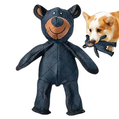 Squeaky Plush Bear Toy for Dog Unbreakable Teddy Extreme Bear Dog Toys Puppy Biting Toys Plush Cute Bear Chew Squeaky Dog Toys