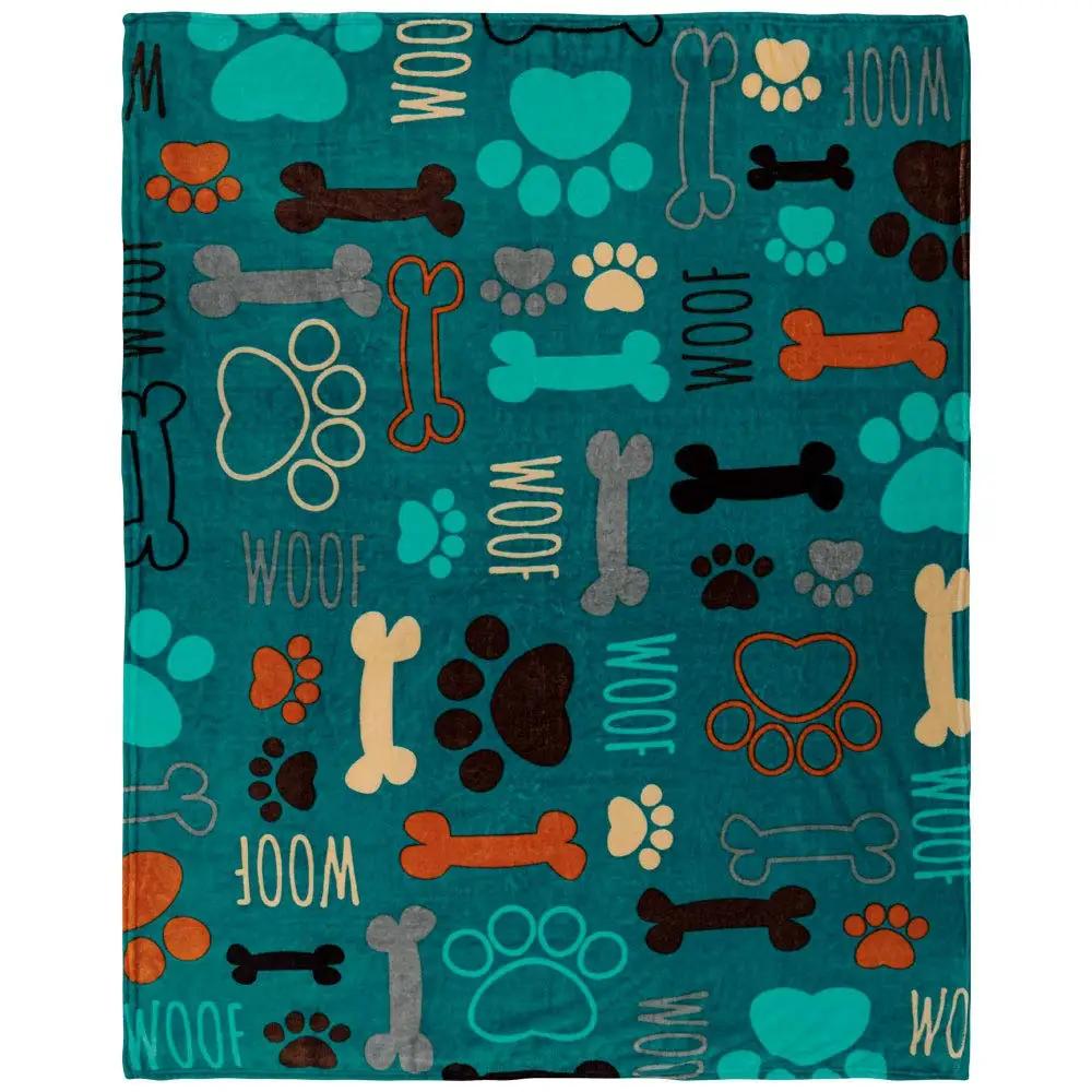 Grey Flannel Fleece Blanket and Throws for Sofa Winter Warm Bedding German Rottweiler Print Thin Quilts for Office Nap Blankets