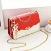 Festive Mini Shoulder Bag with Sparkling Details - PU Material, Lightweight, Adjustable Strap, and Magnetic Closure