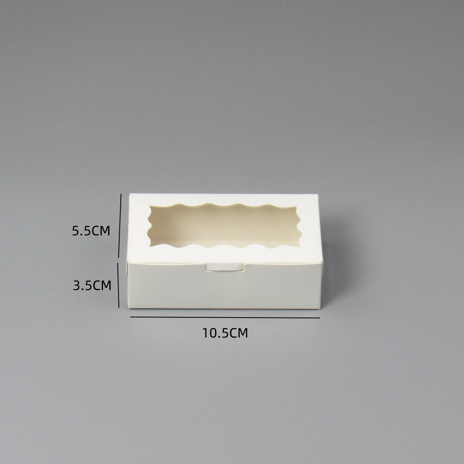 Cross-Border Biscuit Cookie Packaging: Window Baking Dessert White Card Pastry Box