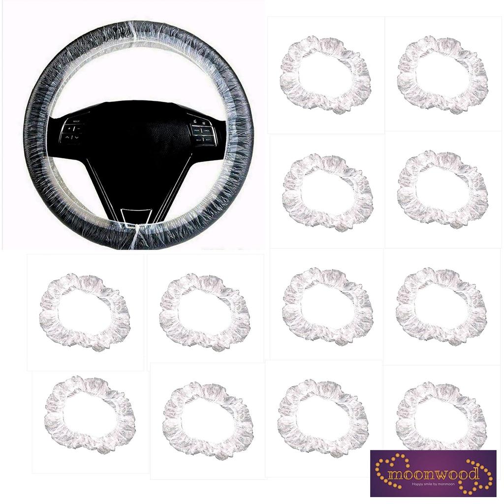 moonwood Steering Wheel Cover Thin Disposable Steering Vinyl Regular Car Light Car Truck 500 Pieces Simple Cover