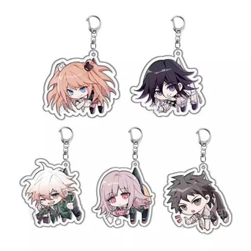 5pcs/set Danganronpa Anime Game Double Sided Acrylic Keychain Nanami Komaeda Oma Kawaii Pendant Fans Collect Gifts