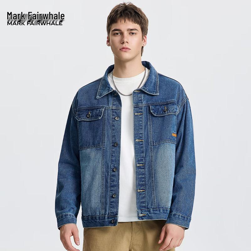 

Mark Fairwhale Men s Multi-pocket Denim Jacket S