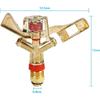1/2 Inch Water Sprinkler, Brass Impact Sprinkler 360 Degree Automatic Rotation, Heavy Duty Water Sprinkler Head for Lawn Irrigation, Garden Watering
