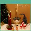 Christmas Led Electronic Candle Set With Realistic Flame For Holiday Decor