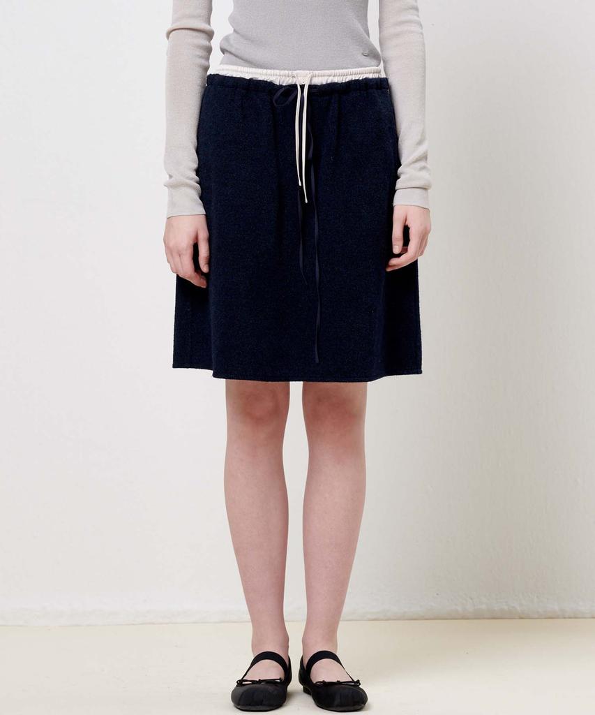 Plack Woman Somedays Two-Way Knit Skirt Navy