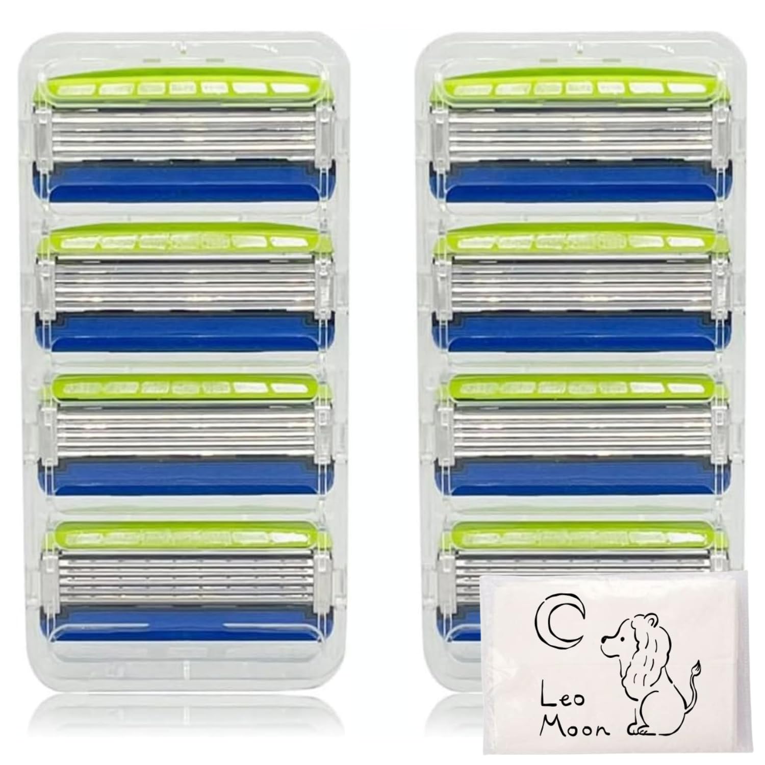 

[Authentic] Schick Hydro 5 Premium Replacement Blade Set of 8, Sensitive Skin, 5-Blade Hydrate Razor with Skin Guard | Includes LeoMoon Original Tissu