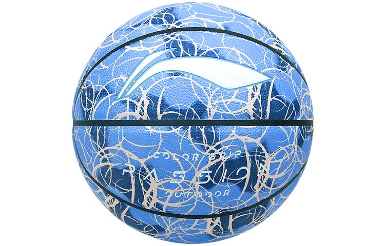 Li Ning Rubber Basketball Heather Colorful Blue Size 7 Training Unisex LBQK282-5