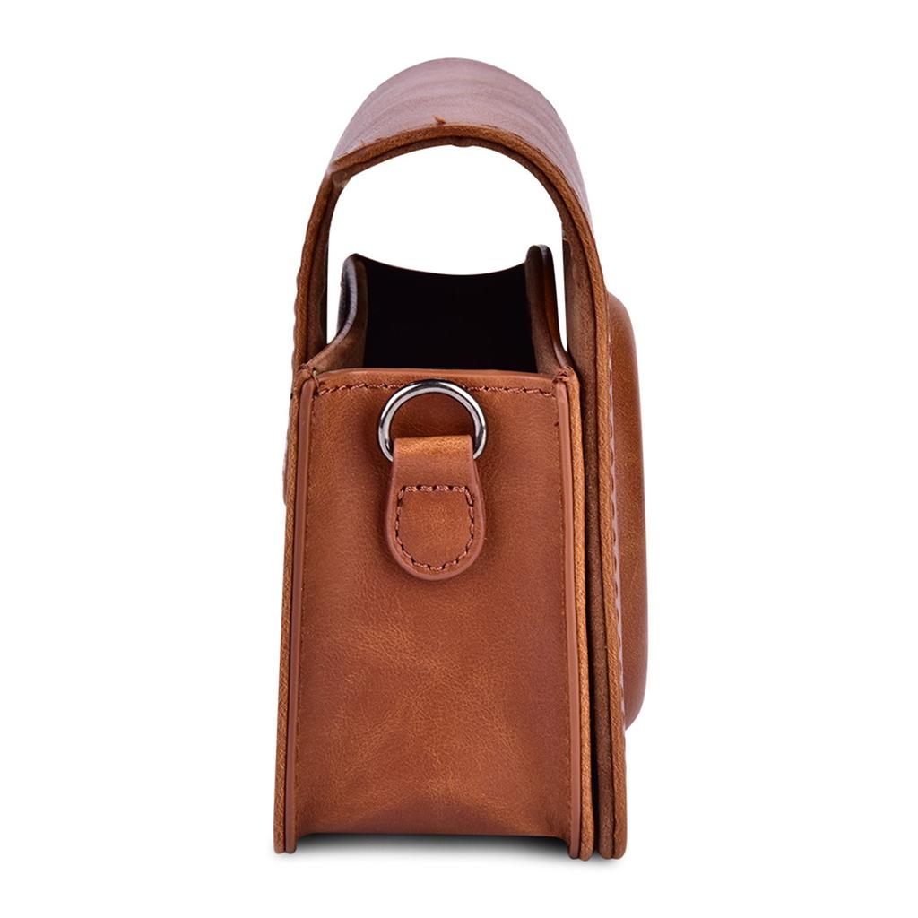 Protective PU Leather Camera Case Bag with Strap for Fujifilm Instax Mini 70 (Brown)