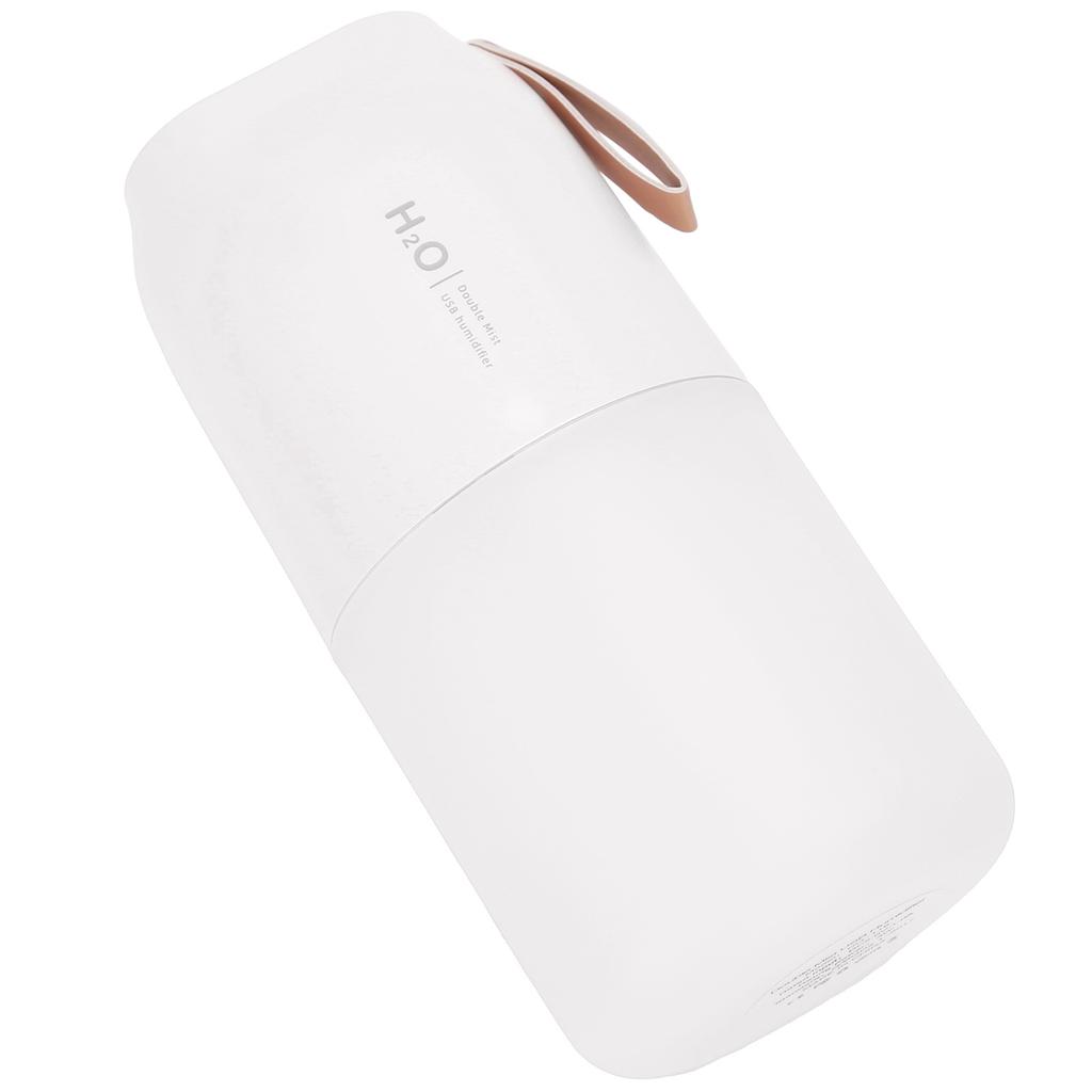 300ml Double Spray Humidifier Diffuser USB Charging Nanometer Atomization 2 Gears Night LightWhite