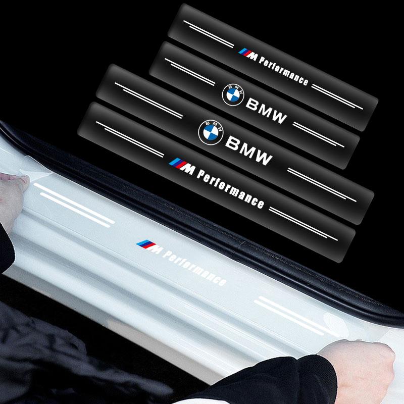 4 szt. Ochraniacz progu samochodu Przezroczysta odznaka dekoracyjna Naklejka 3D Do BMW E46 E39 E90 E60 E36 F30 F10 E34 E30 F20 E92 M3 M4 M5
