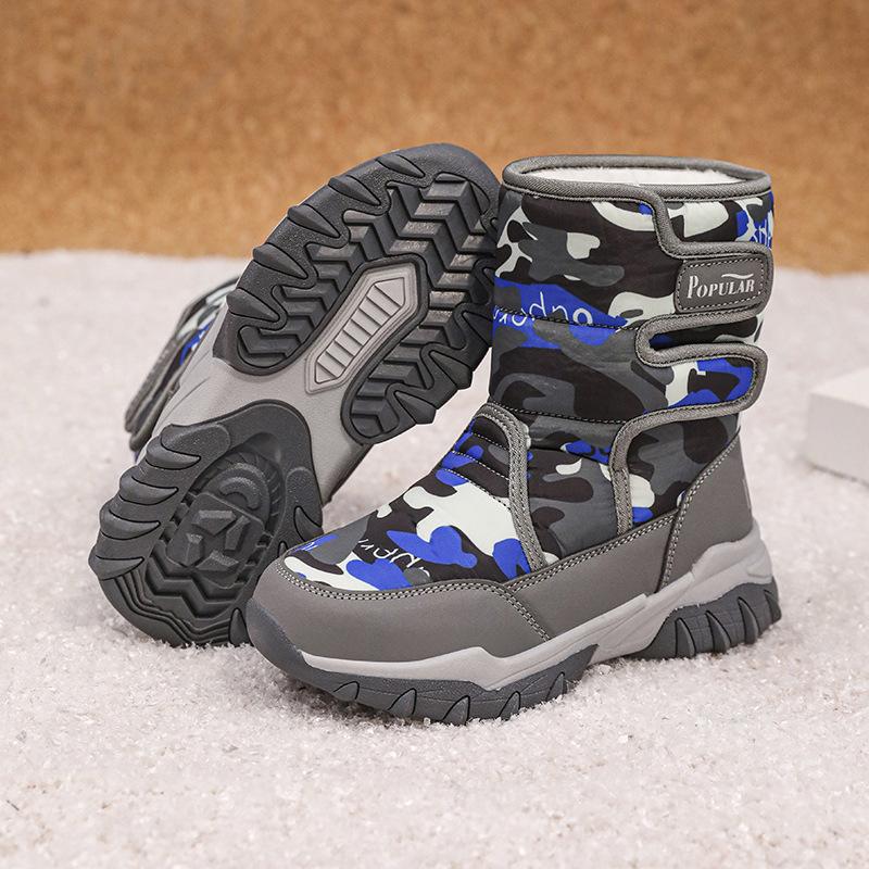 2025 snow boots classmates northeast winter new boys and girls sports cotton boots primary school students warm cotton shoes 2025