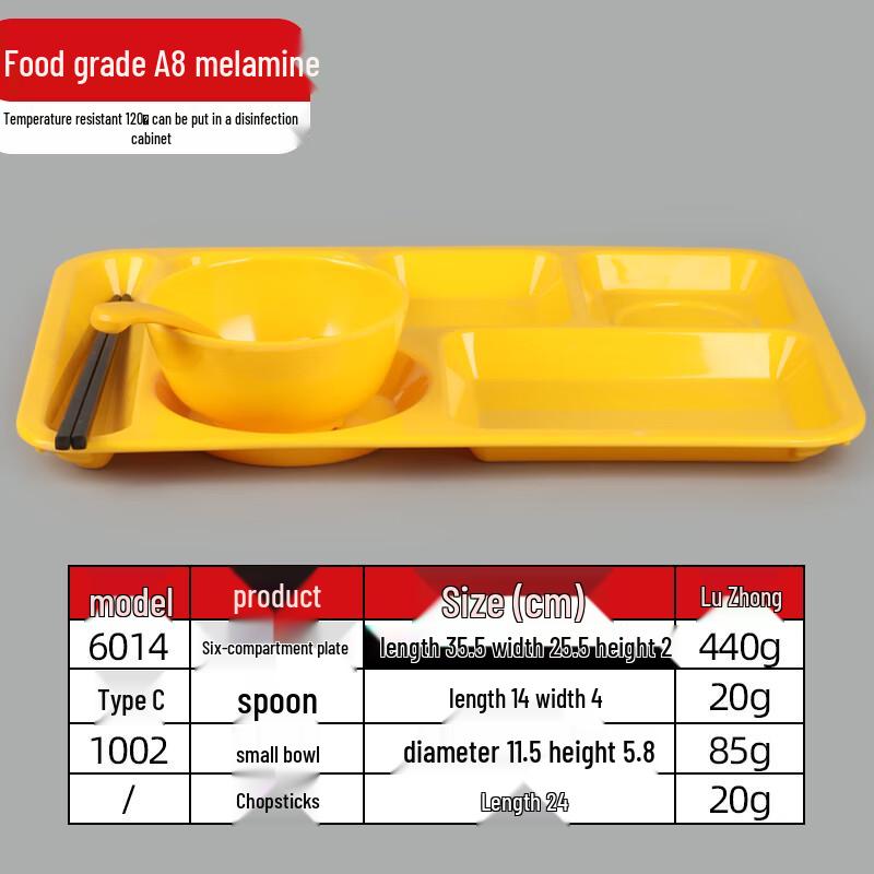Commercial Melamine Divided Cafeteria Tray