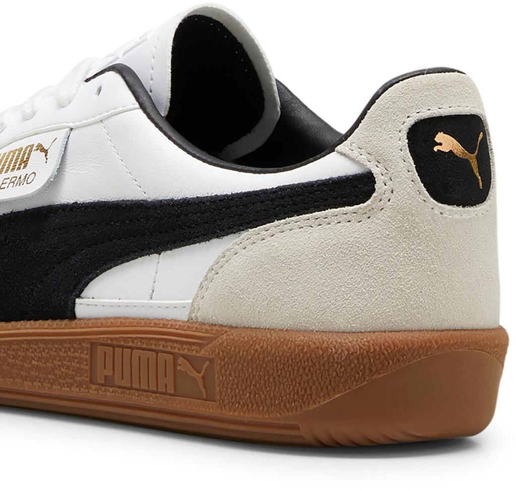 Кроссовки Puma Palermo Leather белый/парово-серый/зеленый
