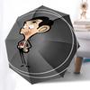 Ombrello da Viaggio a Tema Mr. Bean - 8 Stecche, Apertura e Chiusura Automatica, Design Pieghevole Portatile, Ombrello Compatto ed Elegante Adatto per Esterni
