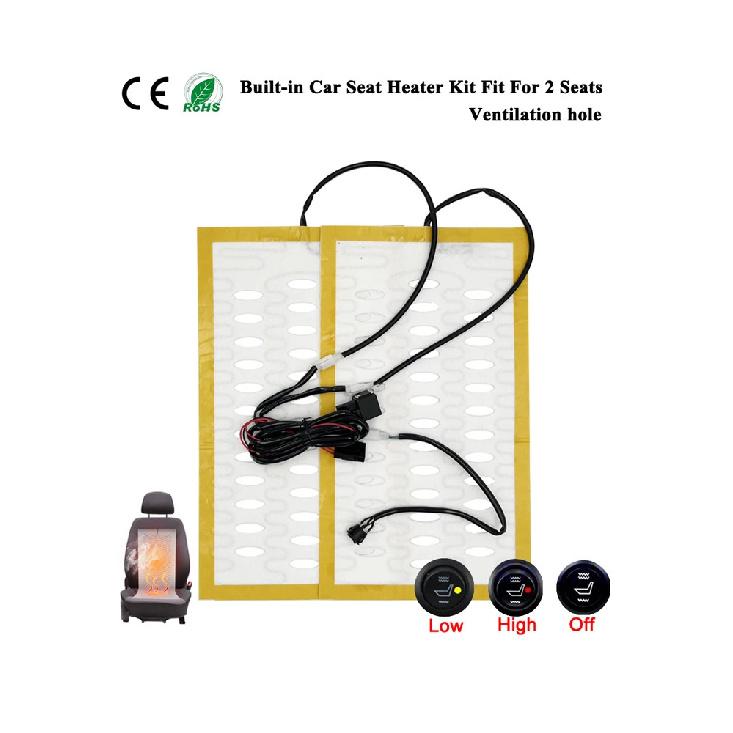 

Универсальный встроенный комплект подогрева сидений автомобиля, подходит для 1 сиденья, 12 В, легкосплавная проволока, быстрые нагревательные элементы, система управления переключателем HI/LO 2 уровня Fit 1 seat