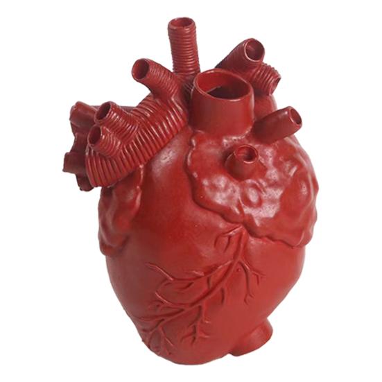 Xiaobudian Heart Shaped Flower Vases, Resin Vase, Creative Holder, Modern Art Style Decorative Vase for Home Wedding Valentine Gift Desktop