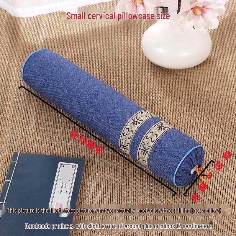 

Прямоугольная бархатно-льняная наволочка - доступны варианты для одиночной или круглой шейной подушки