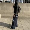 DRIPX Loose Wide Leg Pants Casual Bat Embroidery Design Men Women Street Style High Waist Cotton Blend Sporty Leisure Trousers