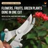 Non-Slip Handle Garden Scissors Stainless Steel Branch Pruner Pruning Shears  Tree Branch Pruning