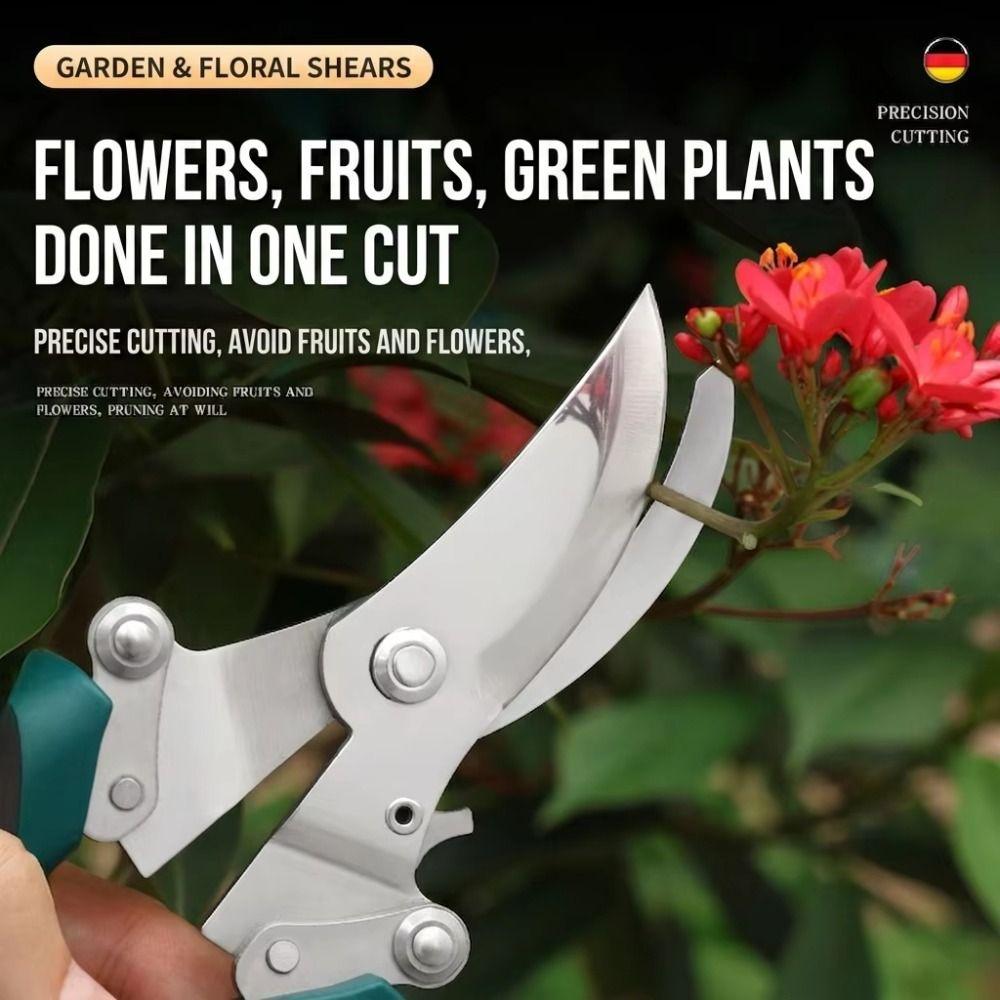 Non-Slip Handle Garden Scissors Stainless Steel Branch Pruner Pruning Shears Tree Branch Pruning