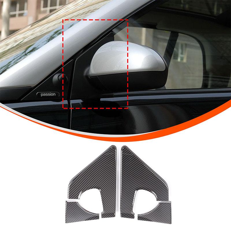 For Benz Smart 451 Fortwo 2009-2015 ABS Car Rearview Mirror Triangle Trim Panel A-pillar Antenna Decorative Sticker Accessories