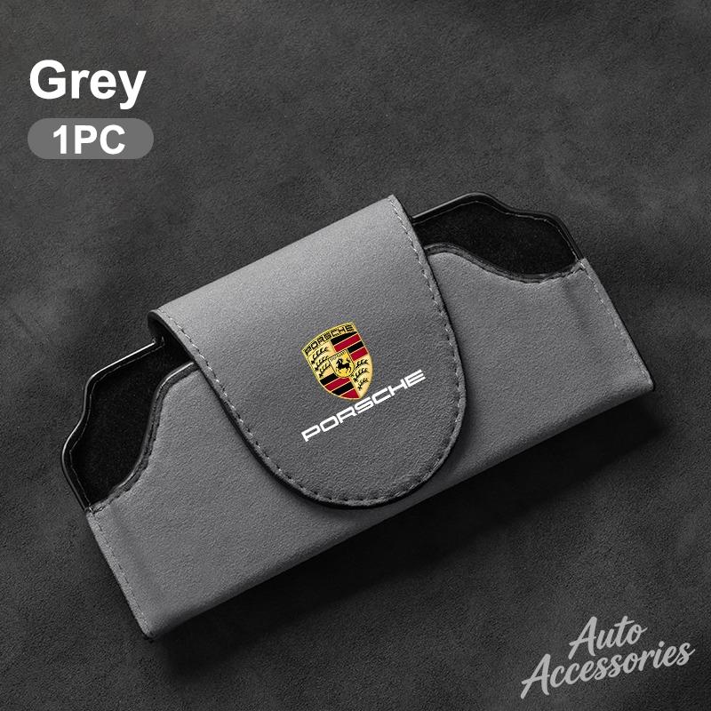 Car Glasses Holder Clip Accesorios Decoration Sun Glasses Storage For Porsche 918 911 718 Taycan Panamera Cayenne Boxster Cayman