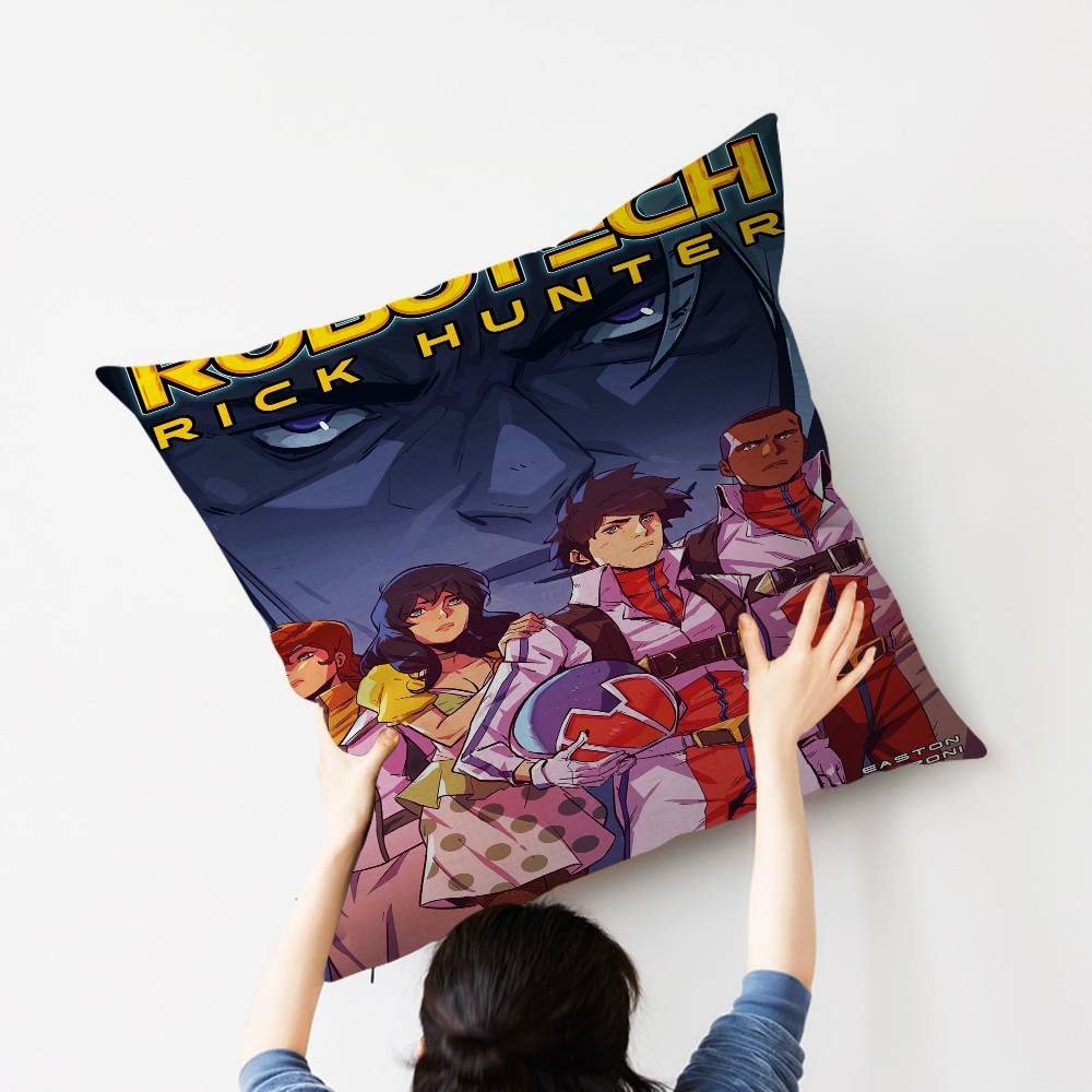 Anime R-Robotech Pillowcase Toon Gift Cushion Cover Bedroom Home Sofa Chair Seat Decor Pillow Case