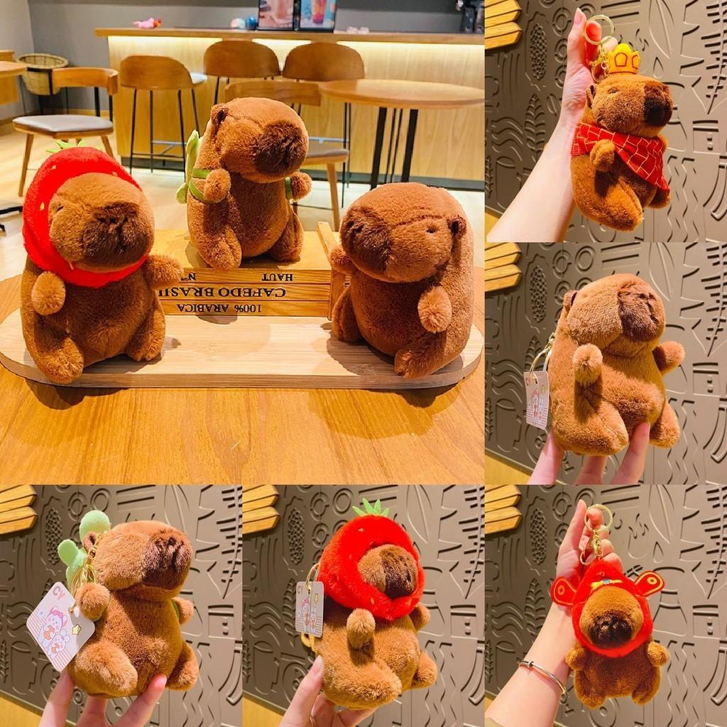 Cute Plush Capybara Keychain Backpack Pendant Wholesale Creative Cartoon Gift