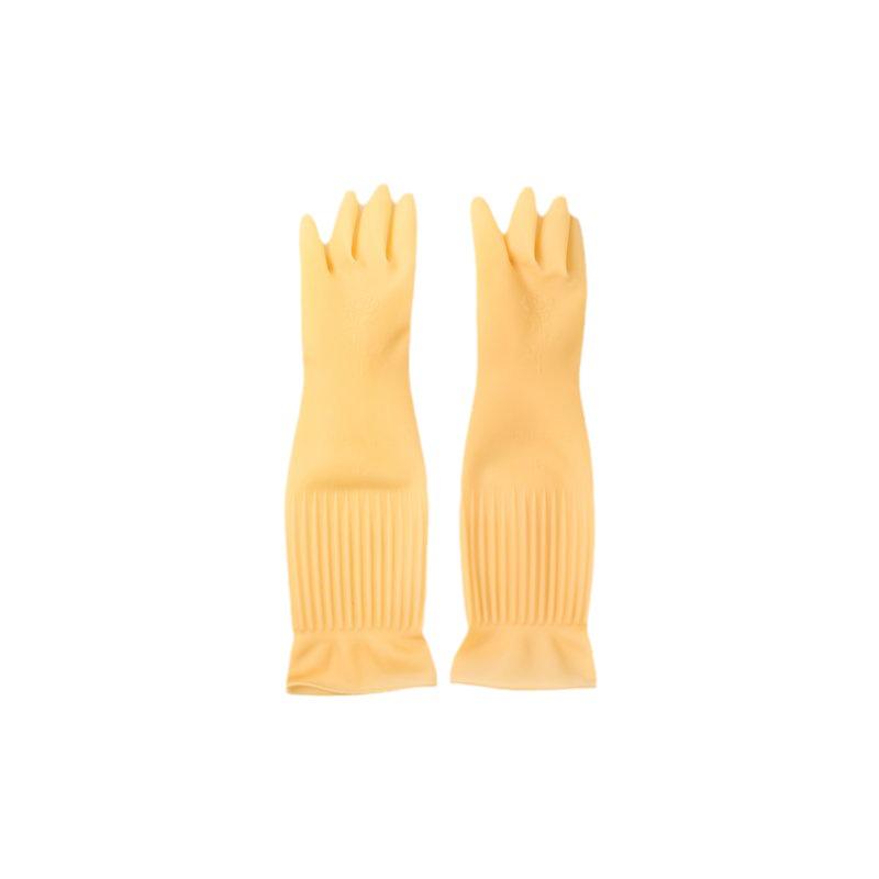 Extended Wonderful 45CM Household Latex Gloves for Women - Oil-Resistant Dishwashing and Cleaning Gloves