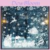 Christmas Window Sticker Pvc Decor With Santa Balls For Holiday Festivities