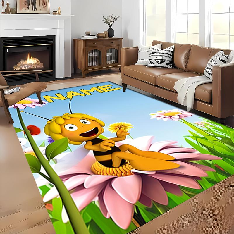 Custom personalization Maya the Bee Area Rug - Perfect For Kitchen, Bathroom,Laundry Room Decor Large Size Available,Gift All Seasons