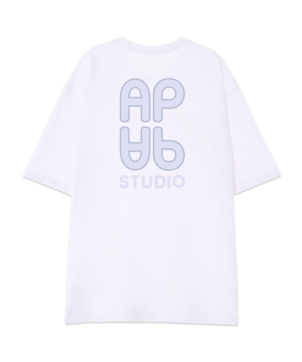 Astral Projection [Oversized] Ap 13-Count Cotton Round Neck Short Sleeve T-Shirt_White Xl