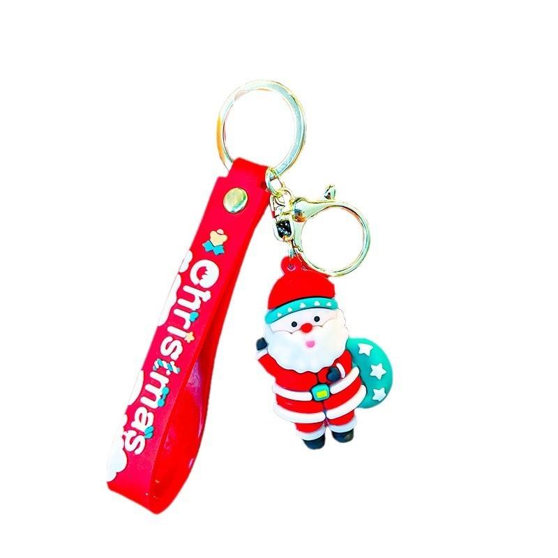 Adorable Christmas Santa Keychain Cute Acrylic Keyring Perfect For Holiday Gifts