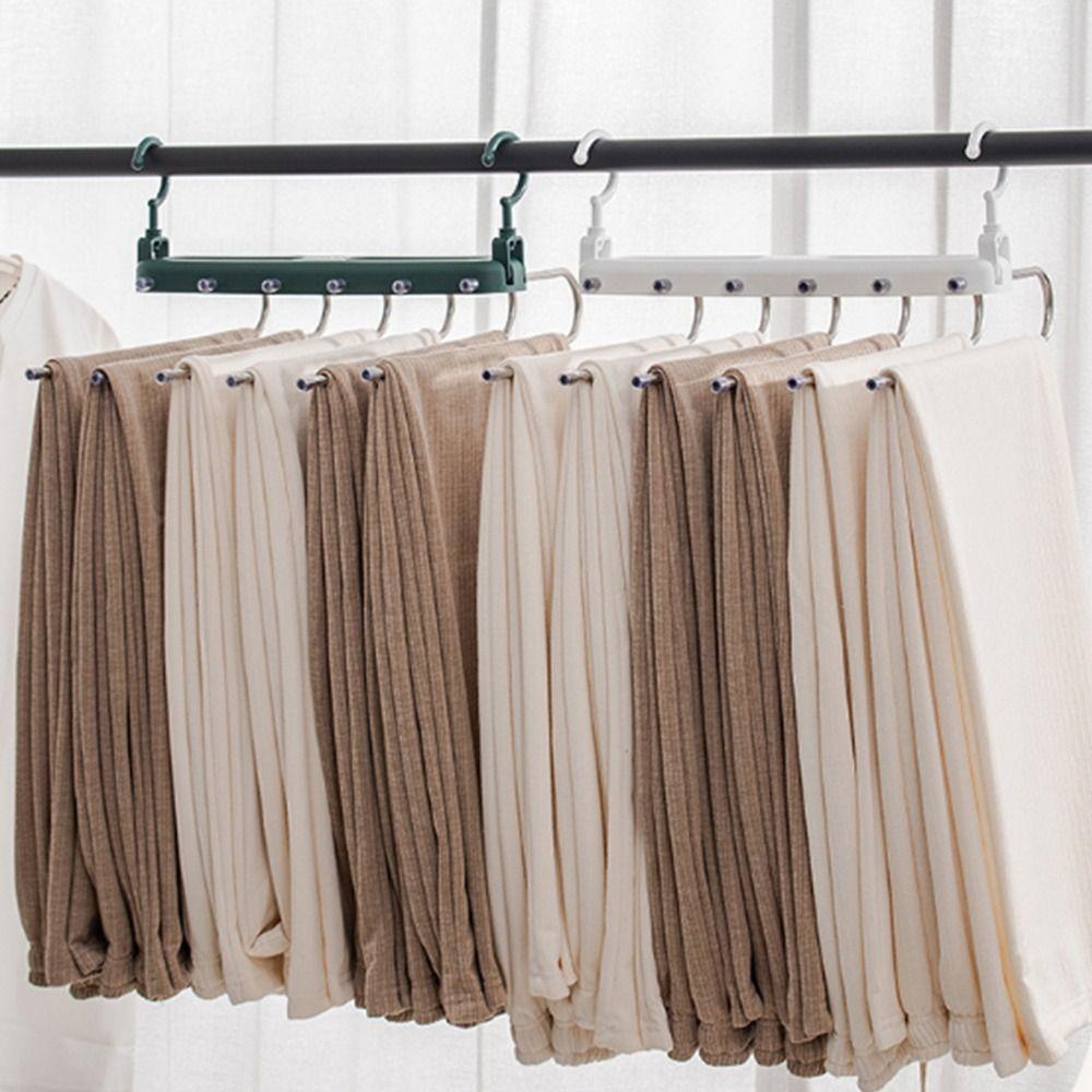 Multi Layer Clothes Rack Organizer Durable Clothes Drying Rack Trouser Hangers  Home Use
