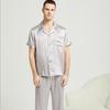 Men's Long Sleeve Silk Pajama Set - Summer Mulberry Silk Homewear 1188