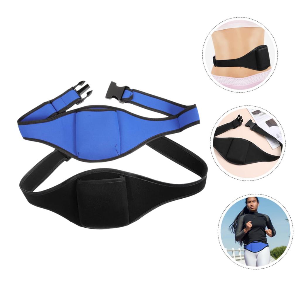 Alasum Microphone Belt Pouch Adjustable Wireless Microphone Holder Fitness Waistband Bag Set of 2