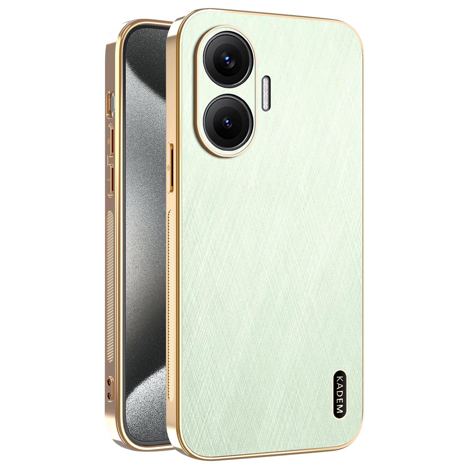 

KADEM For Xiaomi Redmi Turbo 4 Pro 5G/Poco F7 5G Case Electroplating Silk Texture PU + TPU Phone Back Cover C