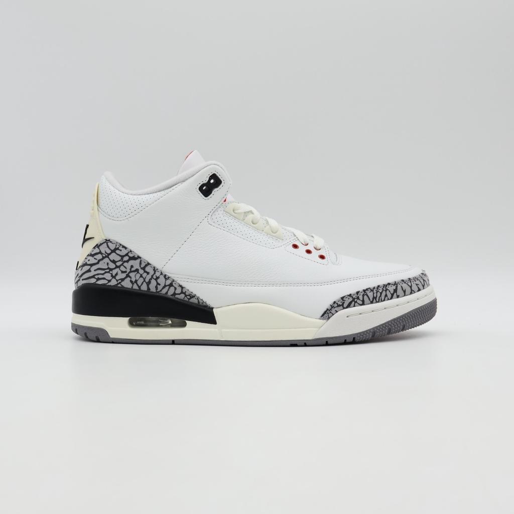DN3707-100 Nike Air Jordan 3 Retro White Cement Reimagined Fire Red (Men's)