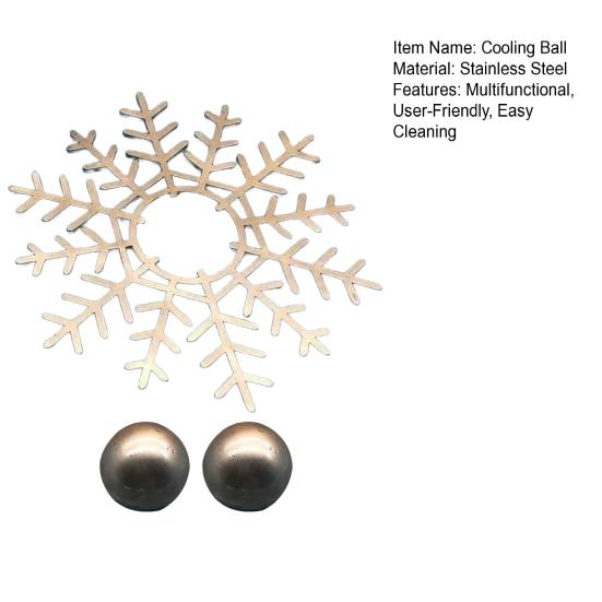 Espresso Freezing Ball Stainless Steel Drink Chiller Ice Coffee Balls with Stand Reusable Extract Chilling Tool for Coffee Lovers