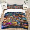 3Pcs Clash Clans Heroes Bedding Set Quilt Cover Pillowcase Home Christmas Xmas Halloween Gift 1 Duvet Cover 2 Pillowcase M92470