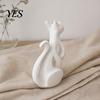 Desktop Cat Decor 3D Printed Hollow Figurine, Modern Abstract Sitting Kitten Statue, Artistic Design Animal Sculpture for Home Decoration, Gift Lovers