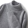 New high lapel cashmere sweater men's solid color knitted primer sweater loose inner sweater