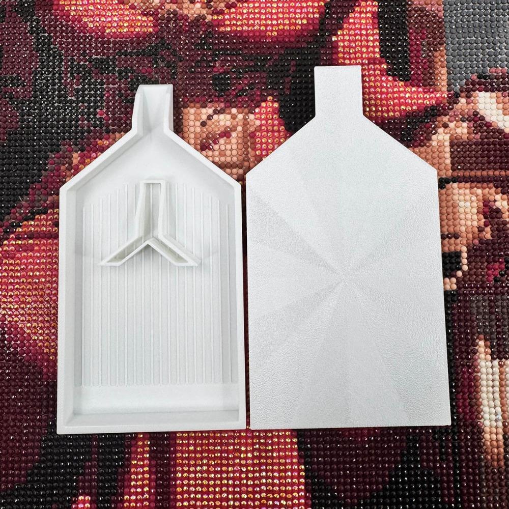 DIY Craft Large Diamond Painting Tray Embroidery Large Capacity Beads Sorting Storage Tray Plastic with Y Shape Pop-up Plug