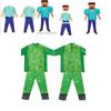 Halloween Minecraft Creeper Kostuum Set Voor Kinderen 3 Delige Cosplay Set