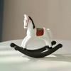 Wooden Rocking Horse Ornament Desk Decor Living Room Decor Balance Art Adornment Creative Gift Souvenir