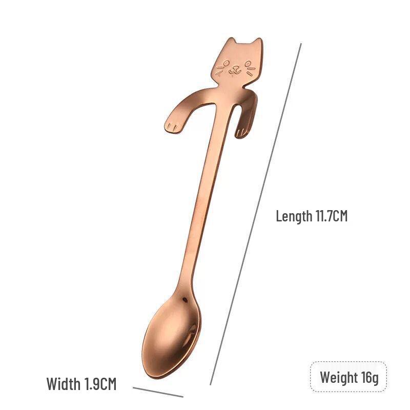 304 Stainless Steel Cat-Shaped Coffee Stirring Spoon