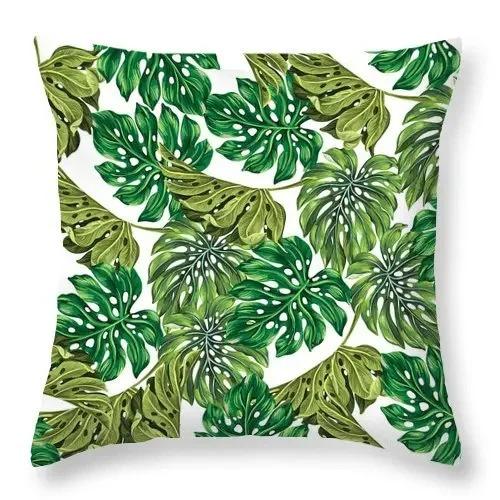 Tropical Green Plant Pillowcase Colorful Tree Pattern Creative Cushion Vitality Natural Style Sofa Decoration Pillow